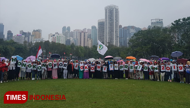 Suasana deklarasi JKSN Hongkong untuk mendukung Jokowi-Kiai Ma'ruf Amin di Hongkong, (25/11/2018). (FOTO:Tim JKSN For TIMESIndonesia)