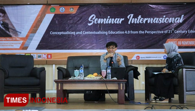 Procces of international seminar. (FOTO: AJP/TIMES lndonesia)