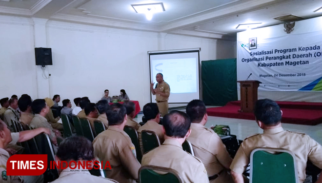 Sosialisasi program kepada OPD di lingkup Pemkab Magetan. (FOTO: MK Adinugroho/TIMES Indonesia)