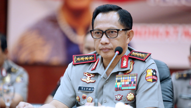 The head of the Indonesian National Police (Kapolri), General Tito Karnavian. (PHOTO: primaradio.co.id)