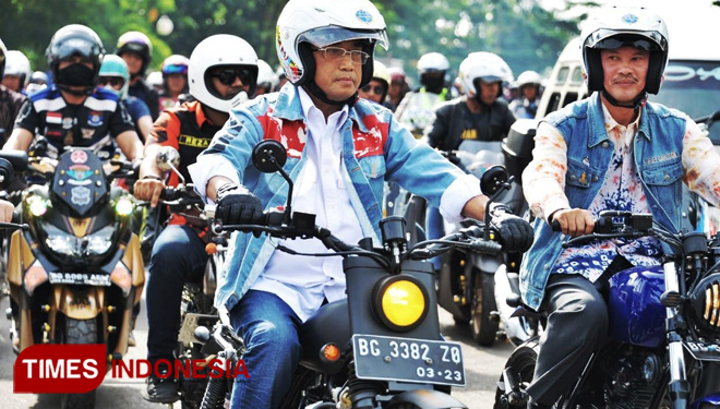 Gelar Safety Riding Milenial di Palembang, Menhub RI Bergaya Milineal ala Jokowi