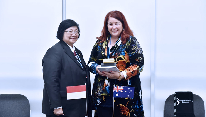 Menteri LHK, Siti Nurbaya dan Menteri Lingkungan Australia, Melissa (FOTO: Dok. KLHK)