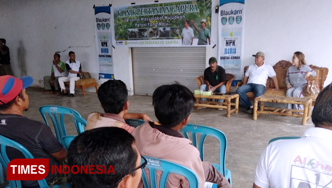 Suasana peluncuran Klinik Pertanian di Lombok Timur yang dihadiri dan diresmikan oleh Ketua Badan Pengawas dan Disiplin (BPD) Partai Gerindra, H. Bambang Kristiono atau HBK. (FOTO: HBK for TIMES Indonesia) 