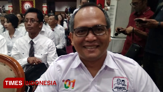 I Nengah Yasa Adi Susanto selaku Ketua Dewan Pimpinan Partai Solidaritas Indonesia (PSI) Wilayah Bali, Minggu (16/12/2018). (FOTO: Khadafi/TIMES Indonesia)