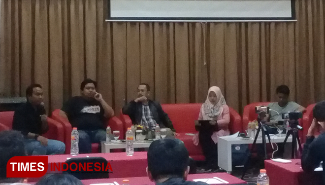Diskusi Perludem 'Pasca Penetapan DPT Hasil Perbaikan II : Bagaimana Perlindungan Hak Pilih Kelompok Rentan?' (FOTO: Rizki Amana/TIMES Indonesia)