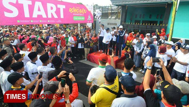 Bupati Anas saat memberikan sambutan (FOTO: Rizki Alfian/TIMES Indonesia)