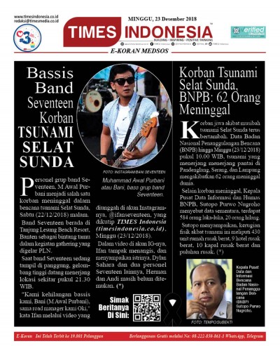 Edisi Minggu Siang, 23 Desember 2018, E-Koran Medsos