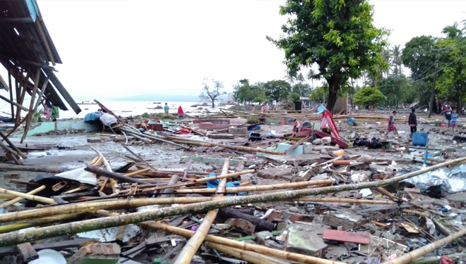 Tsunami Selat Sunda. (FOTO: BNPB)