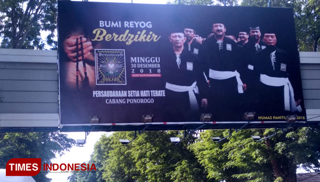 Kegiatan Bumi Reyog Berdzikir diadakan oleh PSHT cabang Ponorogo. (FOTO: Endra Dwiono/TIMES Indonesia)