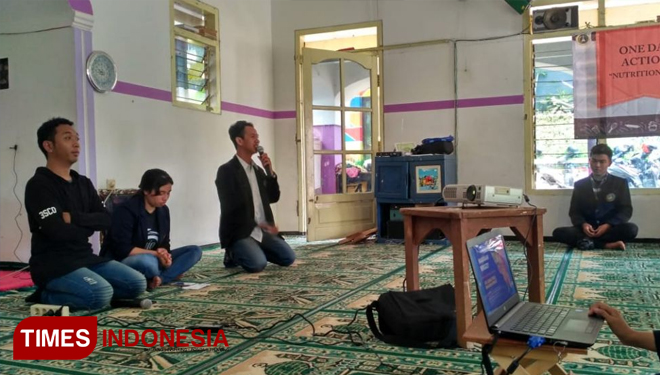 Ketua HMJ THP Abdillah menyampaikan maksud dan tujuan (FOTO: AJP/TIMES Indonesia)