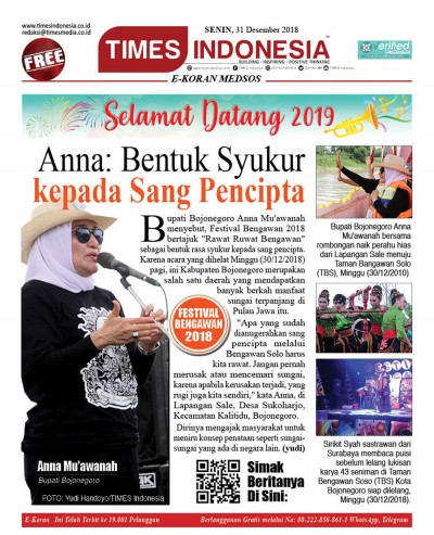Edisi Senin, 31 Desember 2018, E-Koran Medsos