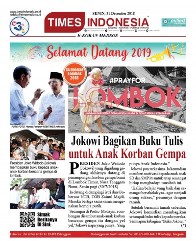 Edisi Senin, 31 Desember 2018, E-Koran Medsos