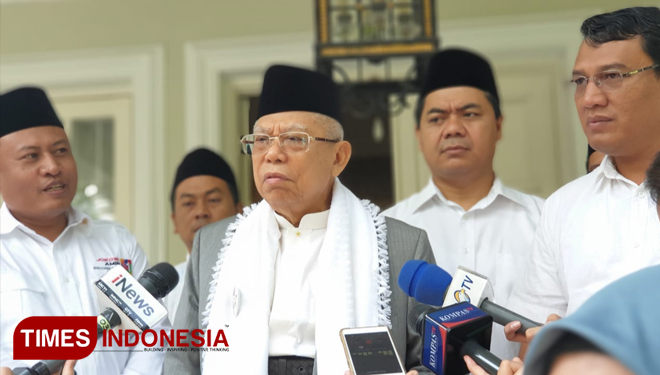 Cawapres nomor urut 01, KH Ma'ruf Amin. (FOTO: TKN for TIMES Indonesia).