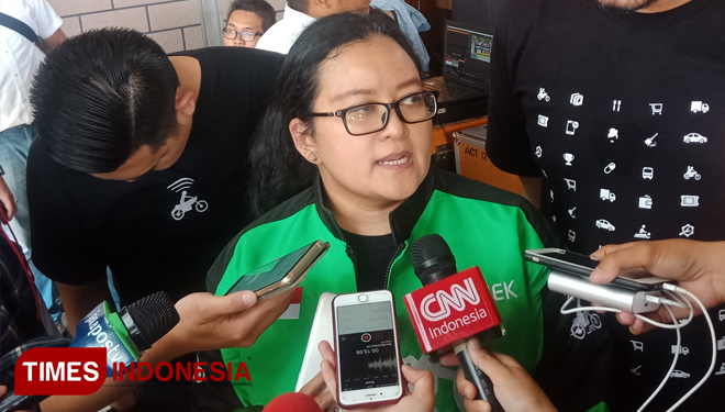 Chief Public Policy and Government Relations GOJEK Shinto Nugroho. (Foto: Rahmi Yati Abrar/TIMES Indonesia)