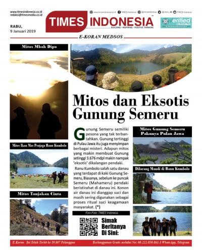 Edisi Rabu, 9 Januari 2019, E-Koran Medsos