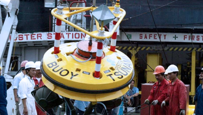 Peralatan Buoy atau alat pendeteksi dini bencana (Foto: Istimewa)