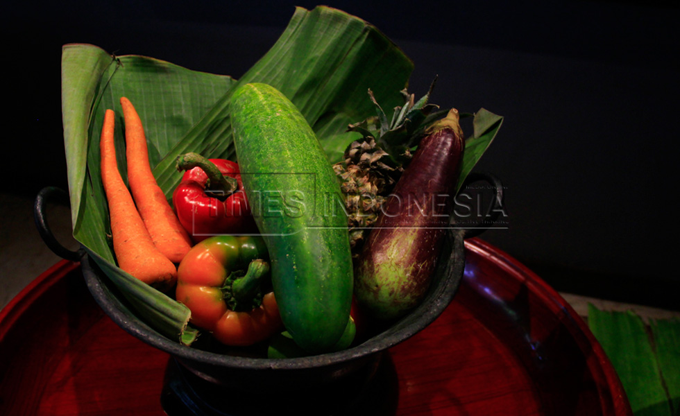 Organic Veggies and Fruits Taken from the Tugu Hotel Farm. (PHOTO: Tria Adha/TIMES Indonesia)