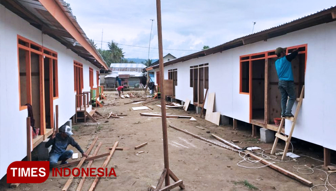 Hunian Nyaman untuk para korban bencana gempa, likuifaksi dan tsunami di Kabupaten Sigi, Sulawesi Tengah terkonsep apik dalam Integrated Community Shelter (ICS) dibangun atas kerja sama ACT dengan Danone Indonesia. (FOTO: AJP/TIMES Indonesia)