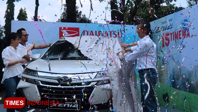 Peluncuran Daihatsu Grand New Xenia di Surabaya, Jumat (18/1/2019).(Foto : Lely Yuana/TIMES Indonesia)