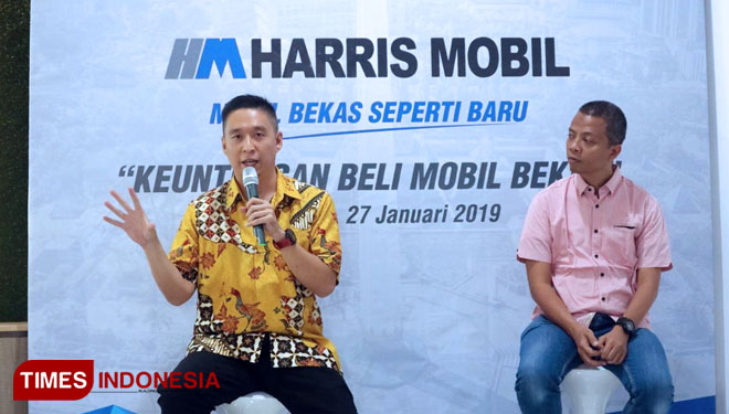 (ki-ka) Harris Suwignyo dan Indra Prabowo, Minggu (27/1/2019).(Foto: Lely Yuana/TIMES Indonesia)