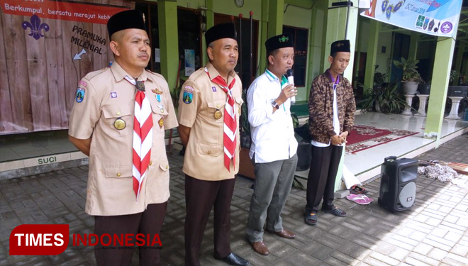 Kunjungan Ketua sako Ma'arif Jawa Timur. (FOTO: AJP/TIMES Indonesia)