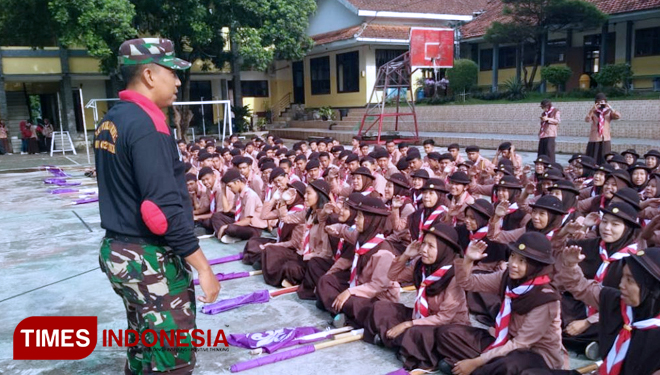 Pelaksanaan Pembinaan Pramuka Saka Wira Kartika. (FOTO: AJP/TIMES Indonesia)