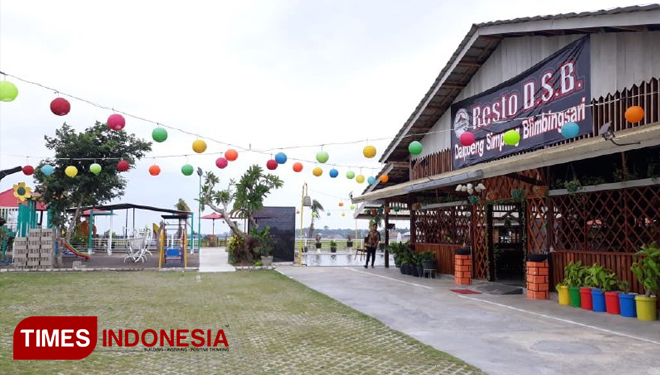 Suasana Persawahan Ala Rumah Makan Daipong Simpang Blimbingsari, Banyuwangi. (FOTO: Roghib Mabrur/TIMES Indonesia)