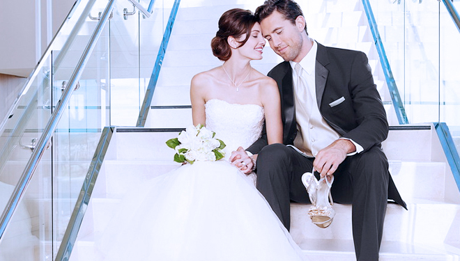 ILUSTRASI - Pengantin. (FOTO: jimsformalwear)