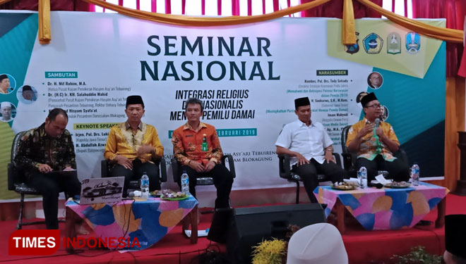 Seminar Nasional yang di Ponpes Darussalam Blokagung, Banyuwangi. (Foto: Erwin Wahyudi/TIMES Indonesia)