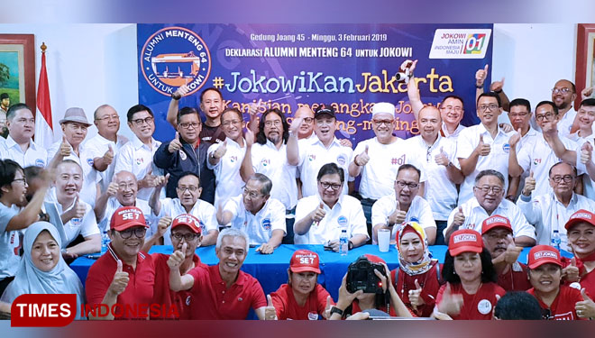 Acara deklasi dukungan alumni sekolah Kolese Kanisius untuk memenangkan duet Jokowi-KH Ma'ruf Amin (Foto: TKN for TIMES Indonesia)