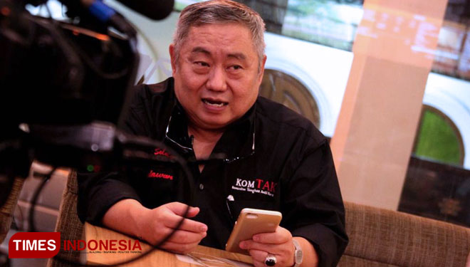 Aktivis dari etnis Tionghoa, Lieus Sungkharisma (Foto: Edi Junaidi ds/TIMES Indonesia)