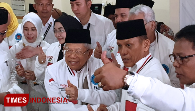 Cawapres nomor urut 01, KH Ma'ruf Amin. (FOTO: Monang Sinaga for TIMES Indonesia).
