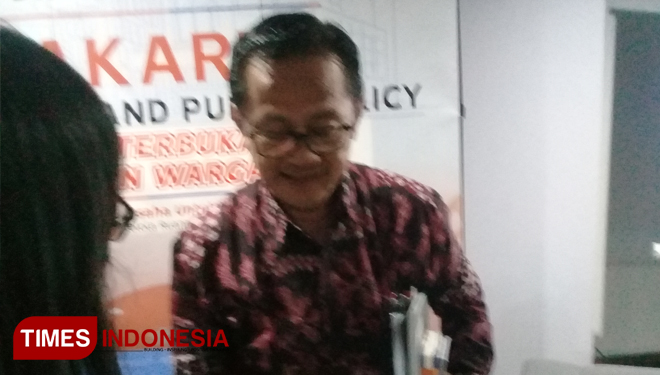 Direktur Sinar Mas Land, Ignesjz Kemalawarta dalam diskusi 'Ruang Terbuka Hijau Impian Warga DKI' (FOTO: Rizki Amana/TIMES Indonesia)