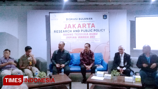 Diskusi Publik 'Ruang Terbuka Hijau Impian Warga DKI' (FOTO: Rizki Amana/TIMES Indonesia)
