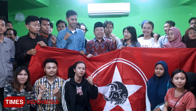Suasana kegiatan Pemuda Demokrat Indonesia di Surabaya (Foto: Nasrullah/TIMES Indonesia)