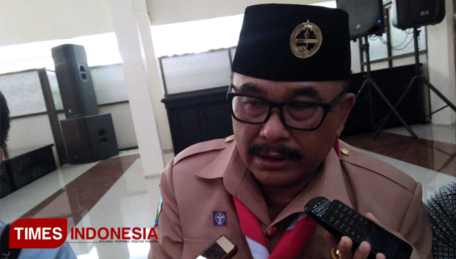 Kepala Dinas Pendidikan dan Kebudayaan Kabupaten Bondowoso Drs. Harimas. (FOTO: Moh Bahri/TIMES Indonesia) 