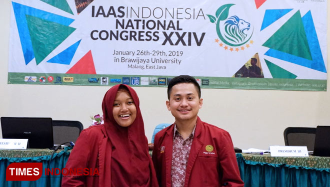 Maki Lukmanul Hakim dan Annisa Rahma Fatika dari Program Studi Agroteknologi Fakultas Pertanian UMY yang lolos menjadi member IAAS. (FOTO: Humas UMY/TIMES Indonesia)