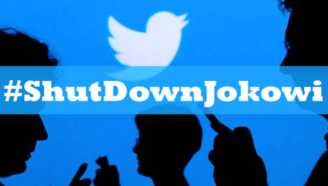 Ilustrasi-Tagar #ShutdownJokowi dan #UninstallJokowi menjadi respon atas #UninstallBukaLapak (FOTO: inilah.com)