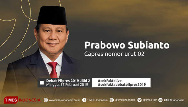 Cek Fakta Debat Kedua Pilpres 2019 (Ilustrasi - TIMES Indonesia)