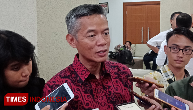 Komisioner KPU RI, Wahyu Setiawan. (Foto: Rahmi Yati Abrar/TIMES Indonesia)