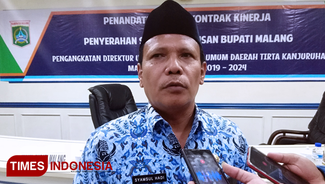 Dirut Perunda Tirta Kanjuruhan H Syamsul Hadi SOs (FOTO: Binar Gumilang / TIMES Indonesia) 