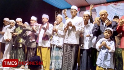 Sandi Ikuti Istighosah di Ponpes Nurul Qadim Probolinggo