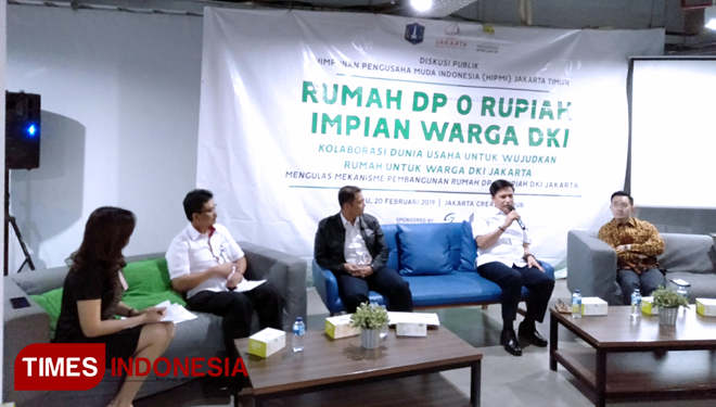 Suasana diskusi BPC HIPMI Jakarta Timur. (FOTO: Edi Junaidi DS/TIMES Indonesia)