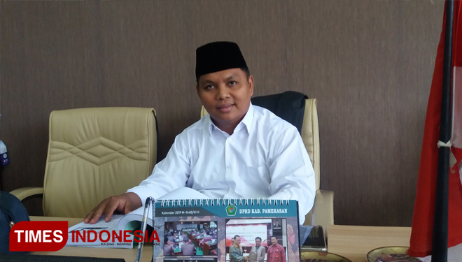 Ketua Komisi I DPRD Kabupaten Pamekasan, Ismail, Kamis (21/2/2019)