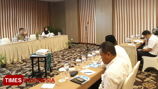 Rapat Sinergitas dan Rapat Kerja Organisasi Perangkat Daerah Banyuwangi oleh BNN Provinsi Jawa Timur di Hotel Santika Banyuwangi. (FOTO: Roghib Mabrur/TIMES Indonesia)