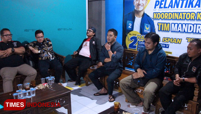 Dukungan dari komunitas PDOI (Persatuan Driver Online Indonesia) Jatim untuk Mandira Isman (Foto: Hadi/dj.TIMES Indonesia)