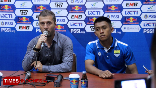 Pelatih Persib Bandung, Miljan Rodovic (Foto: Tria Adha/TIMES Indonesia)