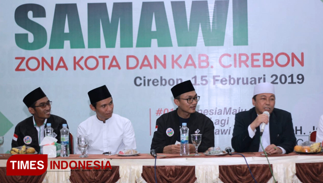 Sekjen Samawi, Aminuddin Maruf mengisi acara bimtek di Kabupaten Cirebon. (FOTO: Rizavan/TIMES Indonesia)