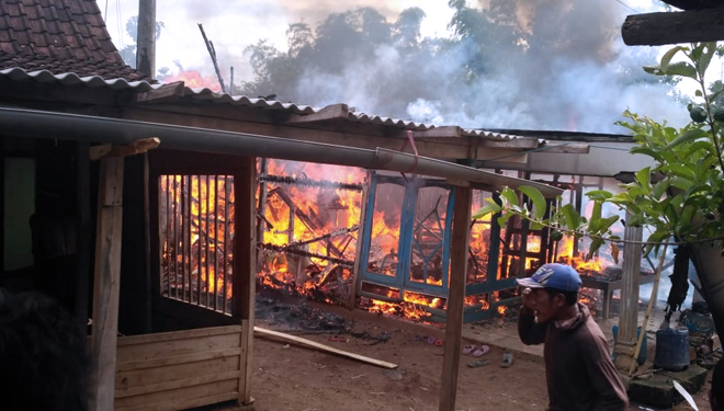 Tiga Rumah di  Desa  Batu  Salang Bondowoso Ludes Dilalap Si 