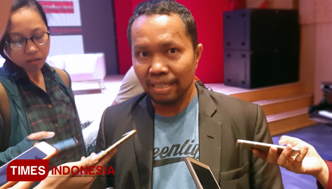 Ketua Umum AMSI, Wenseslaus Manggut (FOTO: Rizki Amana/TIMES Indonesia)